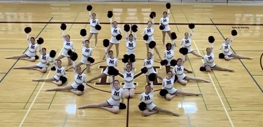 MI Drill Team performing a pom routine